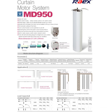 DC curtain motor